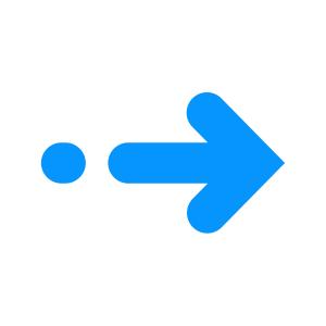 Graphic of a blue arrow pointing right.